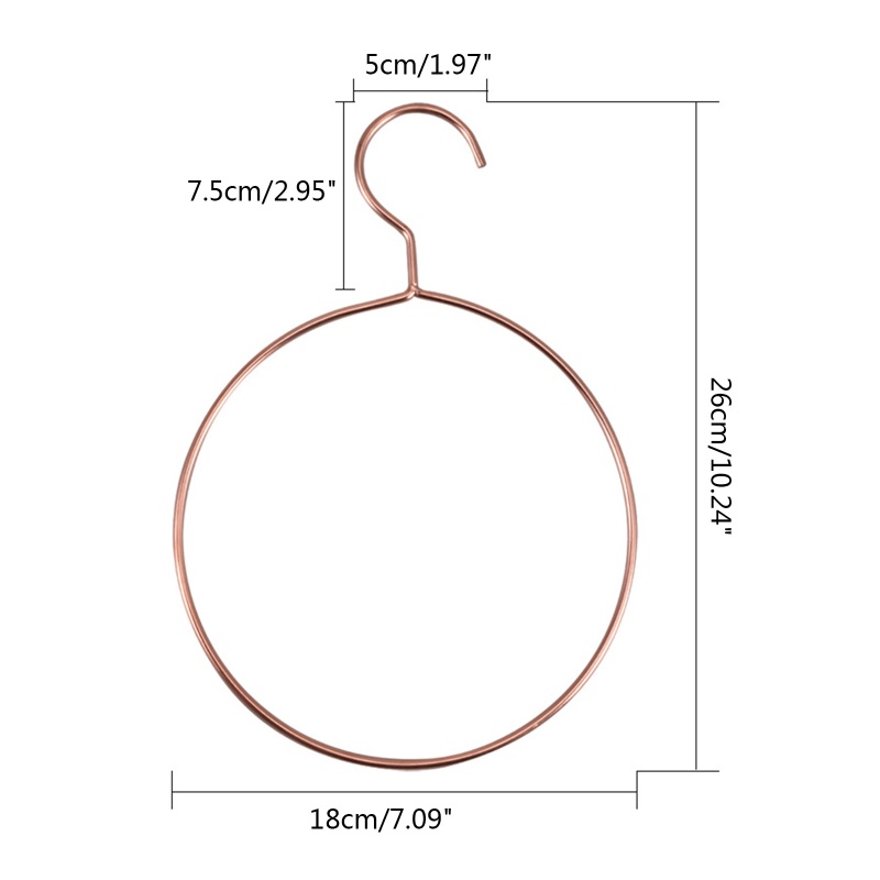 Bộ 10 Móc Treo Cà Vạt / Khăn Choàng Hình Tròn Bằng Sắt Chống Trượt Giá Đỡ