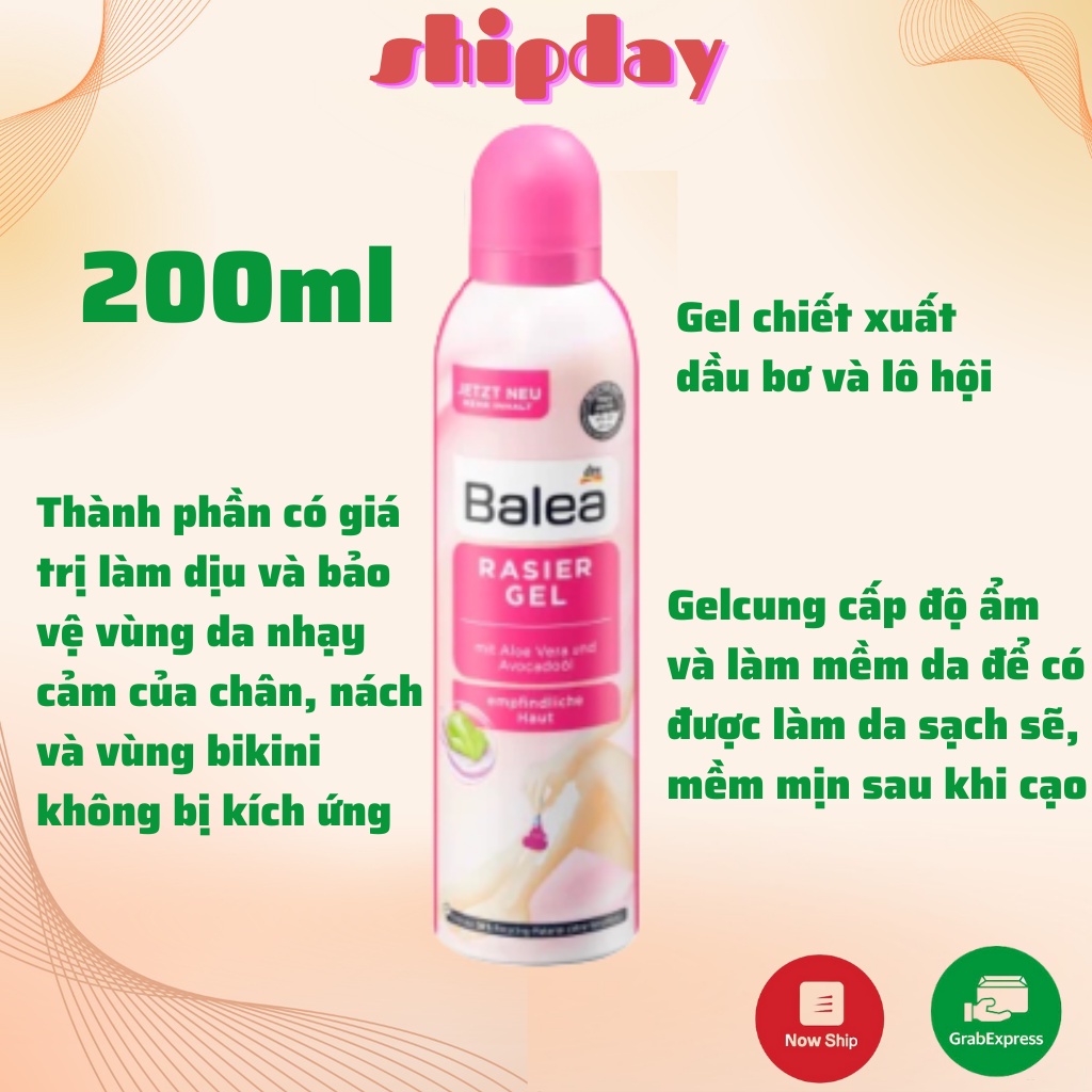 Bọt tẩy lông Balea, gel cạo lông, kem dưỡng sau wax, kem tẩy lông Balea Đủ Bill- Nội địa Đức