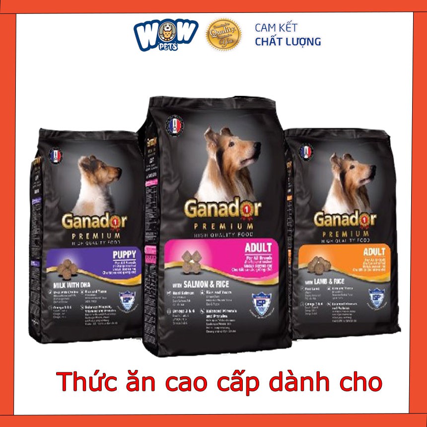 [E013] Thức ăn cho chó con Ganador Puppy vị sữa và DHA 400g wowpets thức ăn hạt khô cho chó