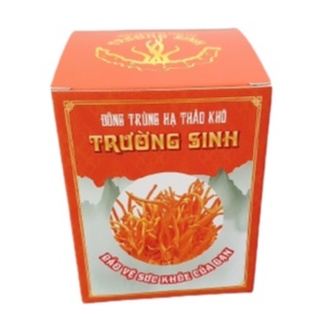 Đông trùng hạ thảo khô Trường Sinh chính hãng loại thượng hạng sấy thăng hoa hũ 10g