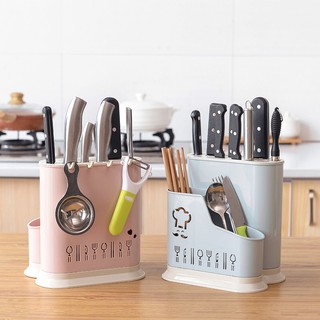 [THANH LÝ] Ống Đựng Đũa Thìa Có Móc Treo Kèm Khay Cắm Dao Kéo Nhựa VN