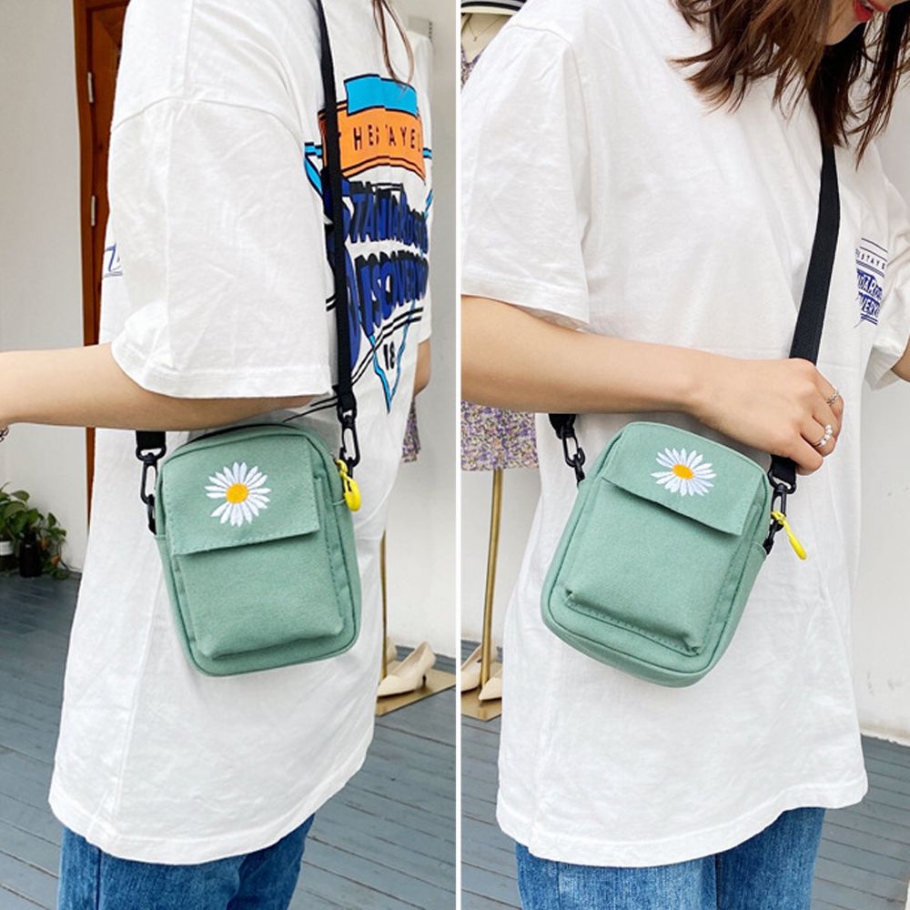 Túi xách nữ đeo vai  vải canvas nhiều màu sắc thời trang