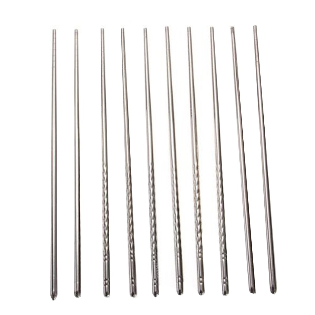 5 Đôi Đũa Bằng Thép Không Gỉ Chống Trượt Chất Lượng Cao
