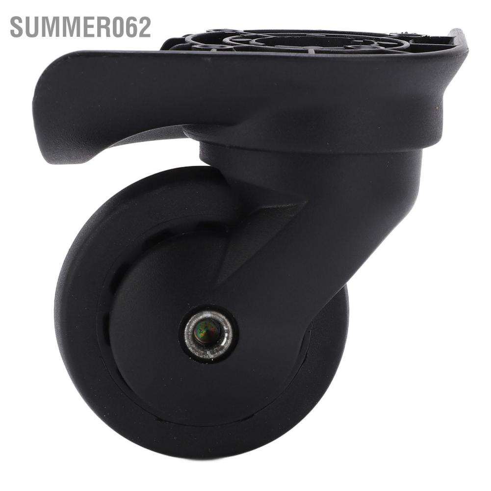 Summer062 1 Pair Luggage Swivel Casters Mute Wheels Repalcement for Suitcase Black A52