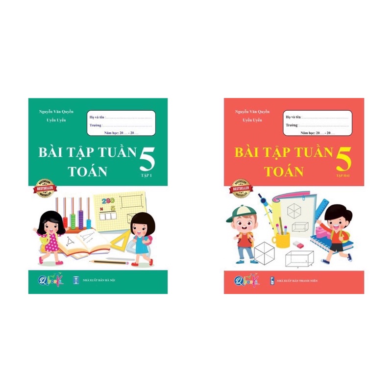 Sách - (Combo 2 tập) Bài Tập Tuần Toán 5
