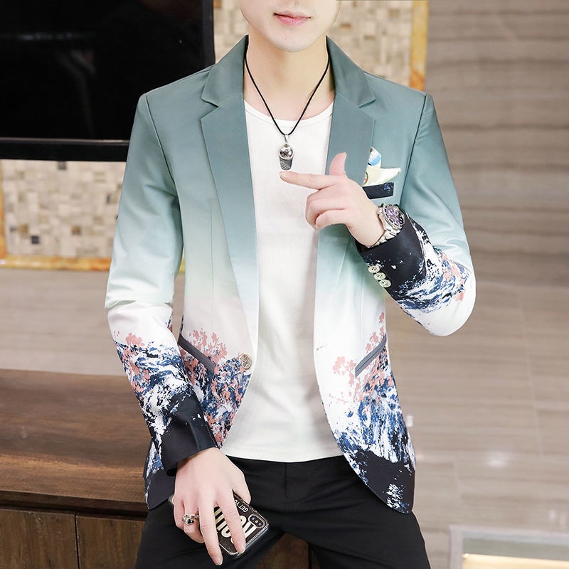 # Áo Khoác Nam# Áo Khoác Vest Dáng Ôm Màu Gradient Thời Trang Hàn Quốc 2022 Mới Cho Nam