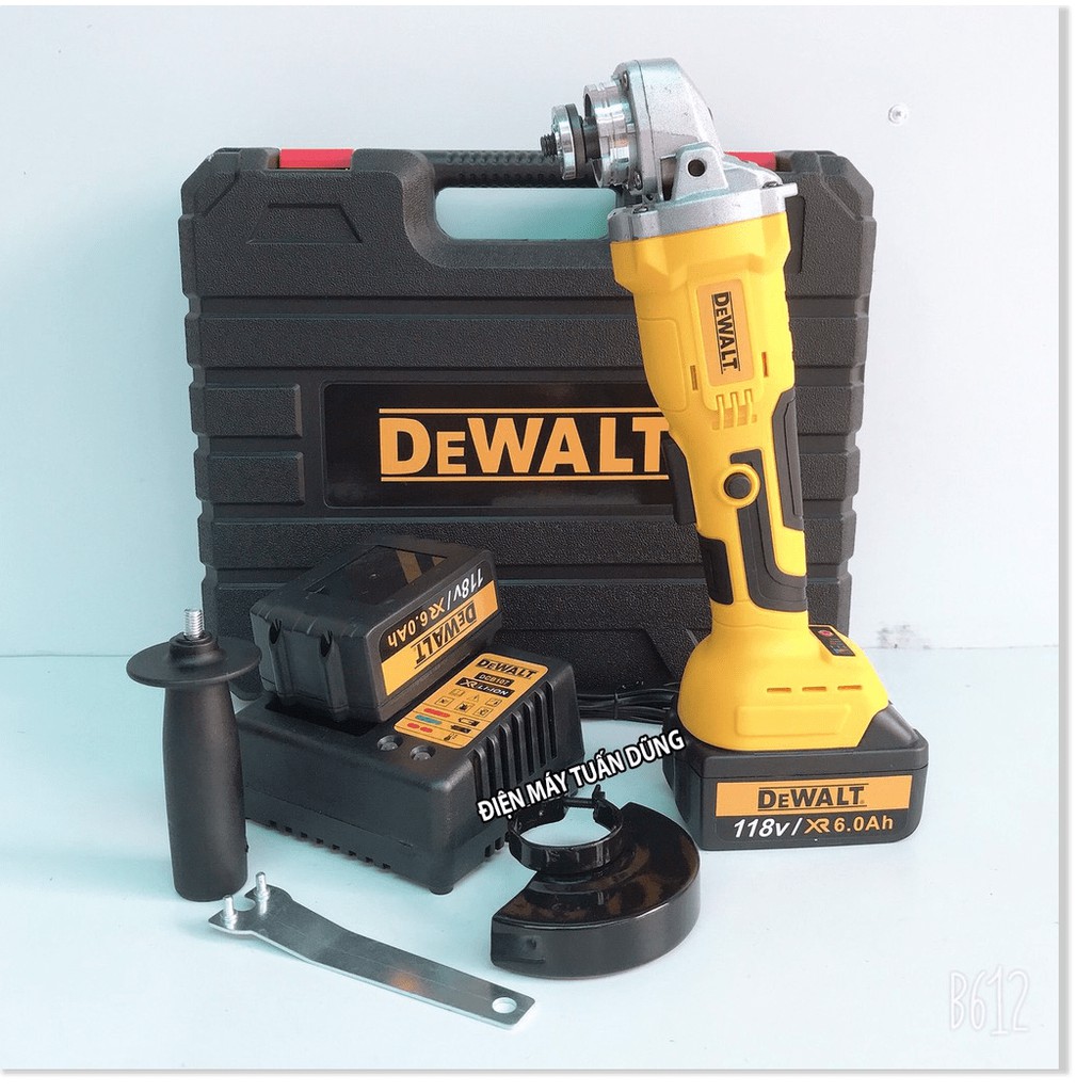 Máy mài dùng pin cầm tay Dewalt 118V Động cơ không chổi than 3 tốc độ Pin trâu 20000Mah máy khỏe Dụng cụ cho thợ dùng