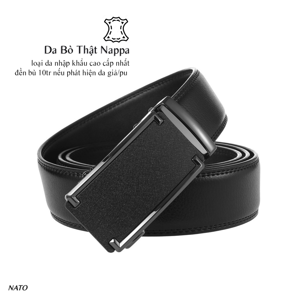 Thắt Lưng Nam BỤI Khóa Tự Động Da Bò Thật Cao Cấp Bền Đẹp Sang Trọng Công Sở Thời Trang Đi Làm Học Dây Nịt Tăng NATO