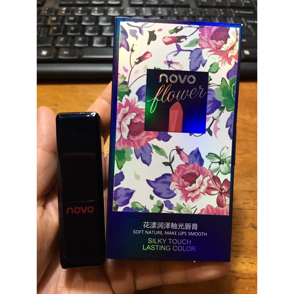 Sale - Son Thỏi Novo Flower Silky Touch Lasting Color sản phẩm y hình