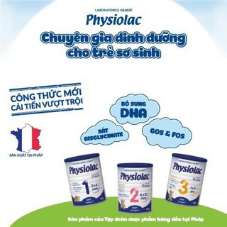 Sữa Physiolac số 1, 2, 3 hộp 900g
