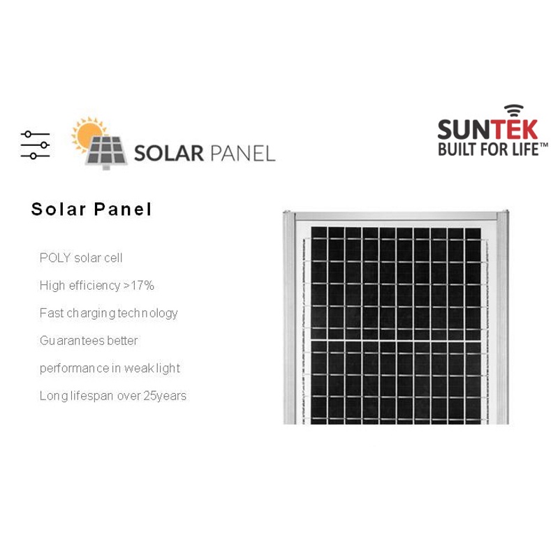 Đèn Đường Năng Lượng Mặt Trời Liền Thể SUNTEK LED Solar Light JD-A300 200W - Hàng Chính Hãng - Bảo hành 3 năm 1 đổi 1