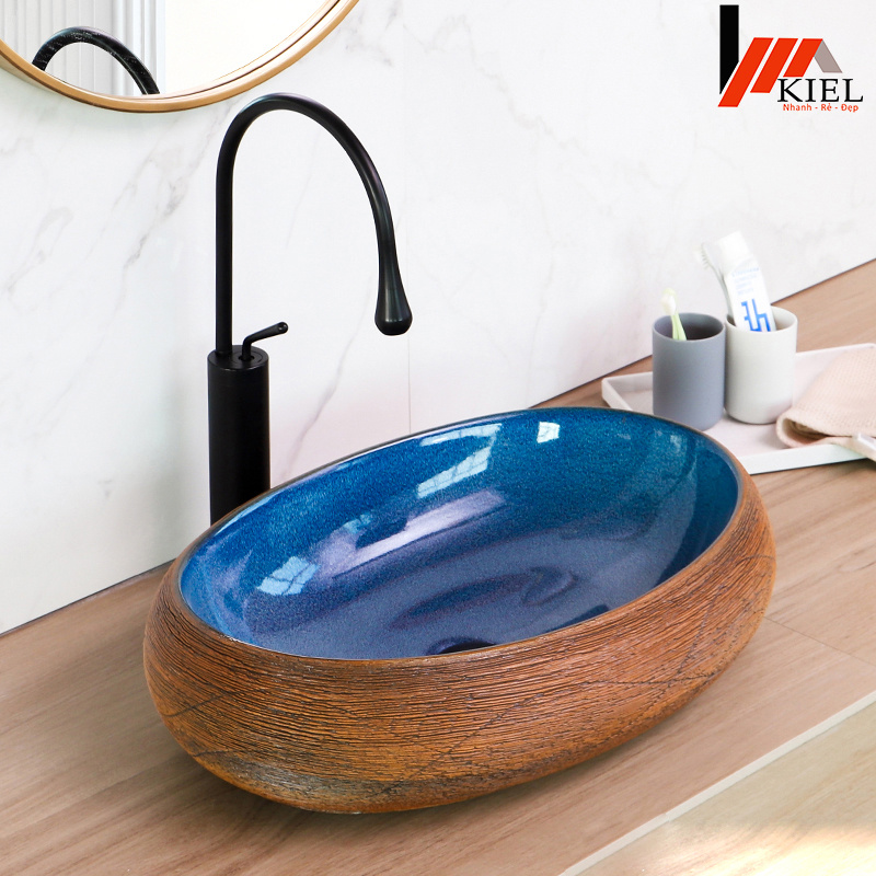 Chậu lavabo hàng cao cấp - chậu rửa mặt phong cách tinh tế với thiết kế chống bám bẩn dễ dàng vệ sinh .