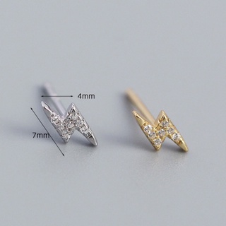Khuyên tai bông tai bạc tia chớp cá tính Calla Jewelry l E019