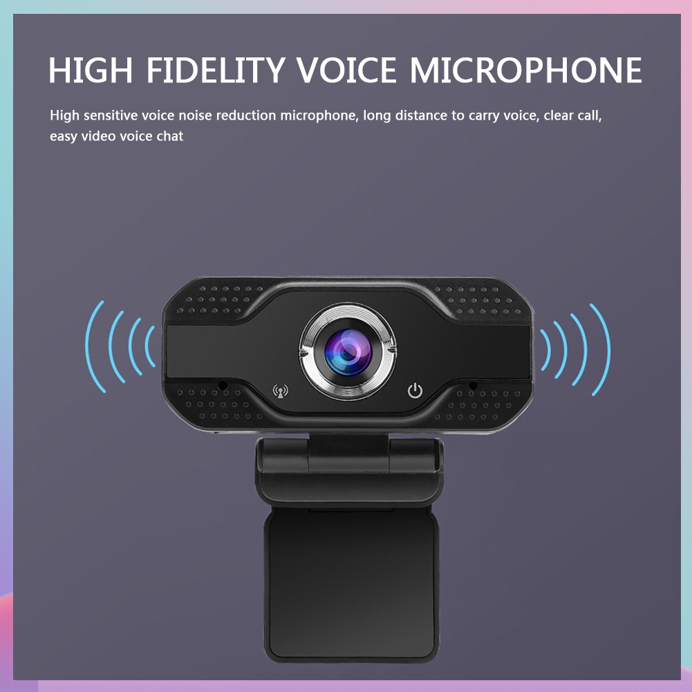 Webcam USB 2MP 1080P HD kèm micro hỗ trợ phát sóng trực tuyến | BigBuy360 - bigbuy360.vn