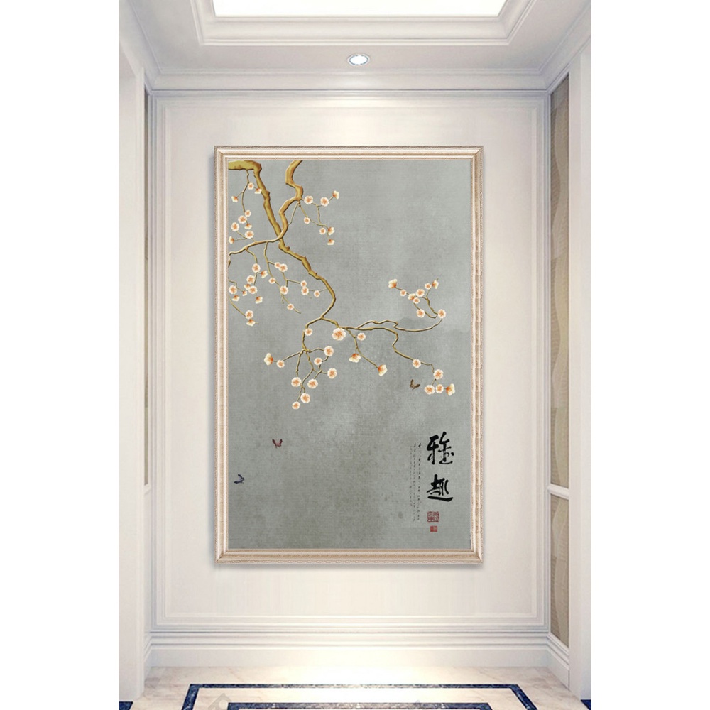 In hình ép gỗ Laminate TRANH HÀNH LANG TRUNG QUỐC - Mẫu 73 (50x75, 60x90, 70x110). In ảnh theo yêu cầu