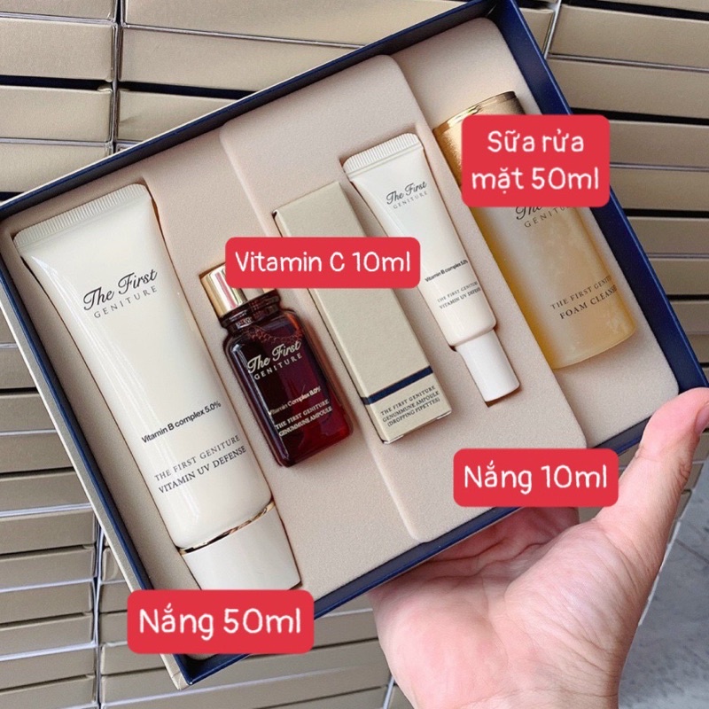 Chuẩn Auth - Kem chống nắng vật lý Ohui The First 10ml tách set