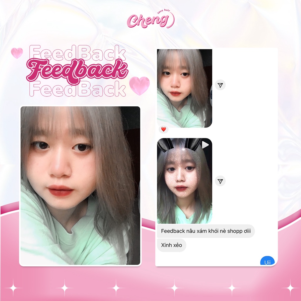 Thuốc nhuộm tóc màu NÂU XÁM KHÓI cần tẩy | Chenglovehairs Chengloveshair Chenglovehair