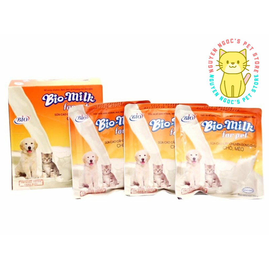 Sữa cao cấp chuyên dùng cho CHÓ MÈO BIO - MILK for pet gói 100gr