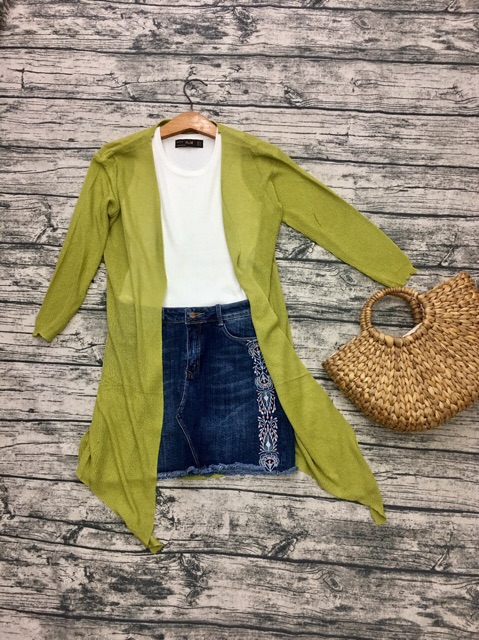 Áo khoát len phom dài