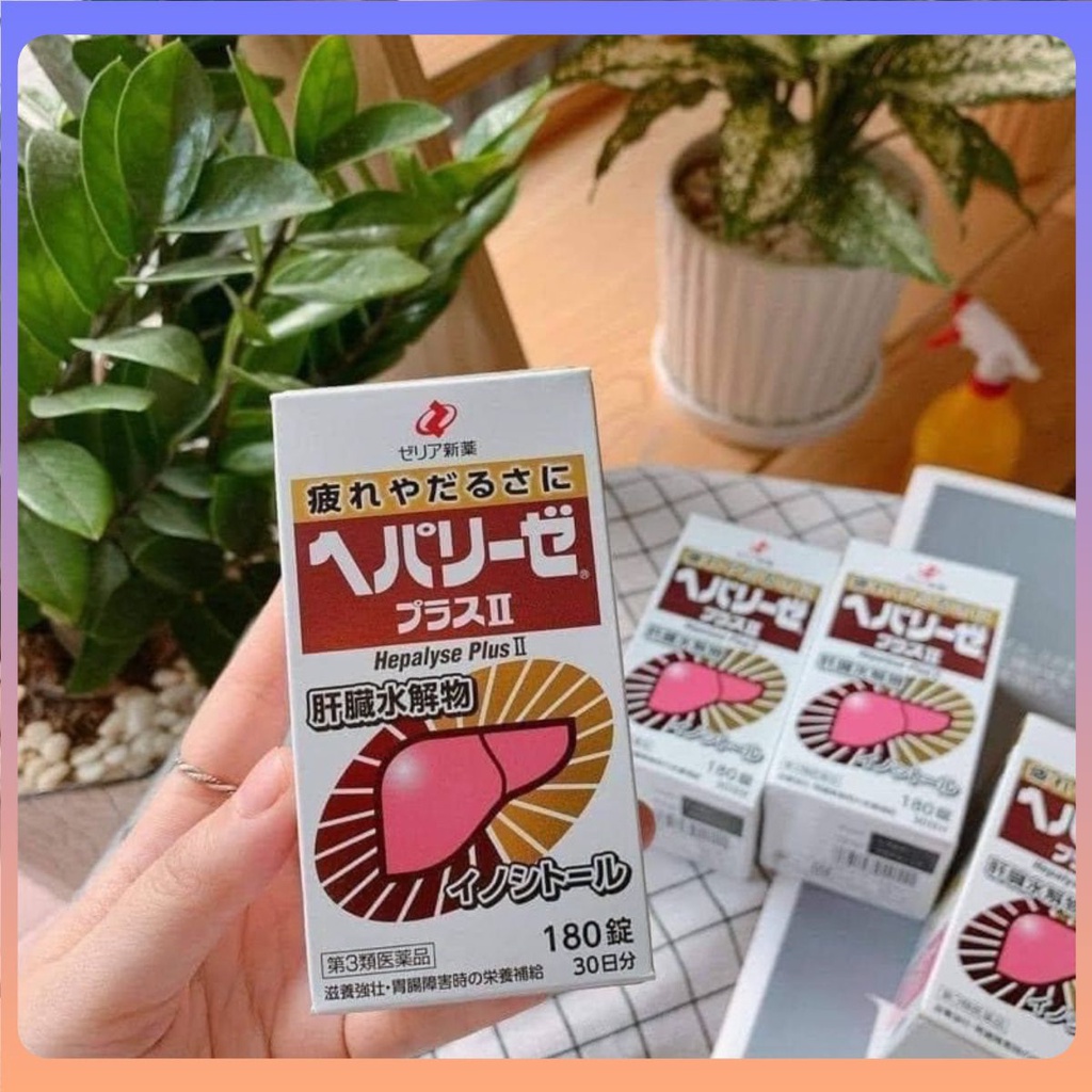 「Mô-Mô-Shop」 Viên uống thải độc gan trắng Hepalyse Plus II và EX Nhật bản 180 viên dạng Hộp  Nhật Bản