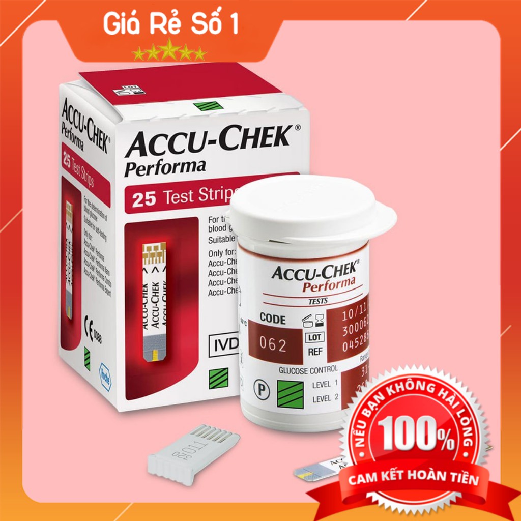 (Tbyt Hào Anh)Que thử đường huyết Accu Check Performa 50 que - Hàng Nhập khẩu Chính hãng mới nhất 2020