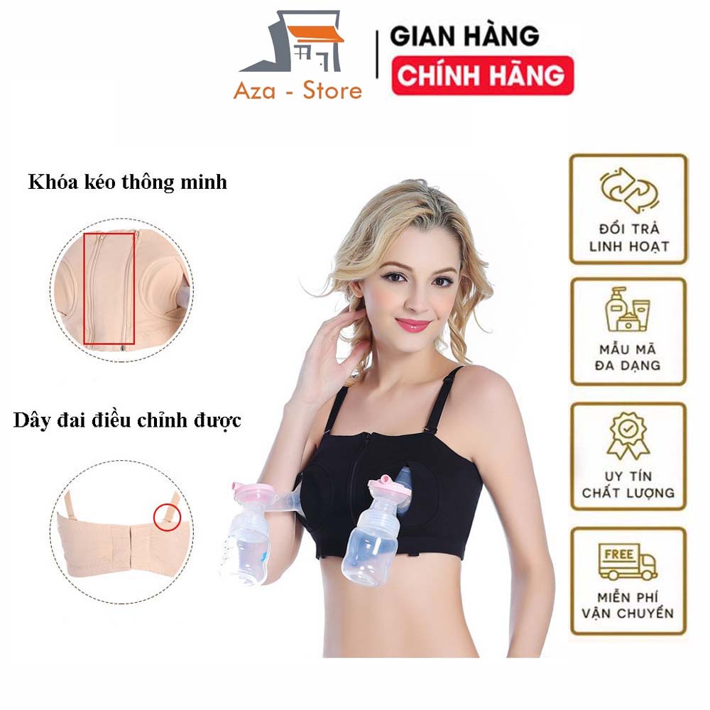 Áo Hút Sữa Rảnh Tay Cao Cấp Có Dây Chất Vải Xịn Free Size, Áo Ngực Áo Lót Cho Con Bú Dùng Kết Hợp Máy Vắt Sữa Thông Minh