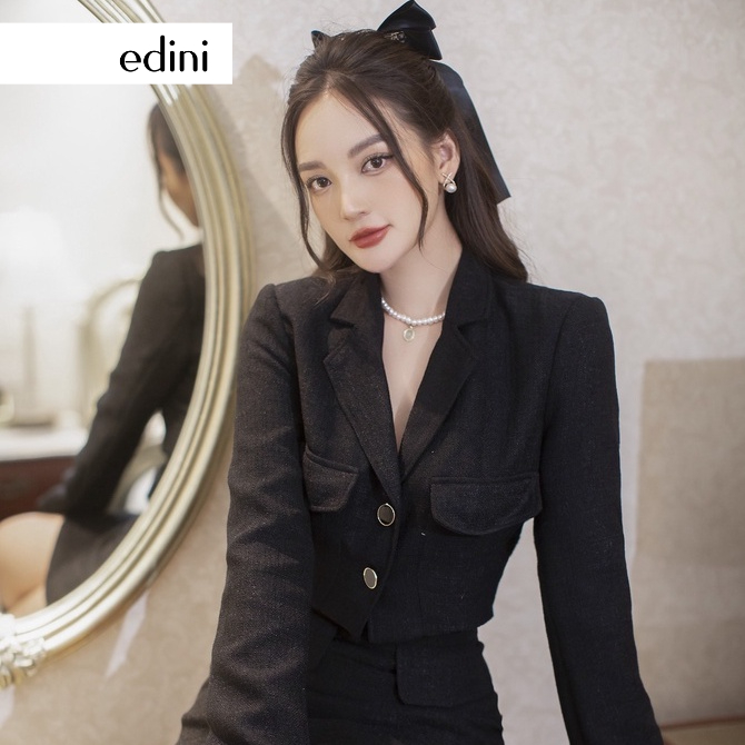 Áo Cổ Vest Dáng Ngắn - EDINI - A1453