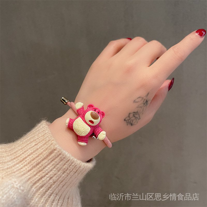Set 2 Dây Buộc Tóc Hình Phi Hành Gia/Gấu/Dâu Tây Kiểu Nhật Hàn Xinh Xắn