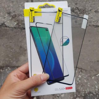 Combo 2 miếng dán Baseus Galaxy S10 Plus,  S10+ Full màn hình mền,  Cảm ứng siêu âm ( Chính Hãng)