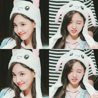 Mũ tai thỏ, mũ thốt cử động tai của twice, wanna one, kpop
