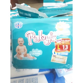 Giảm giá 1 bịch tã dán cỡ S15/ M14/L13 miếng hãng Thạch Thảo Pabys