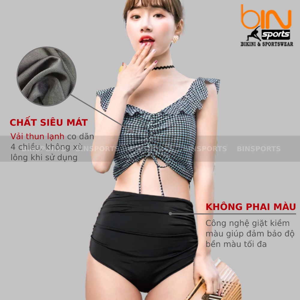 Bikini Nữ Hai Mảnh Cạp Cao Aó Cánh Tiên Bin Sports BHV126