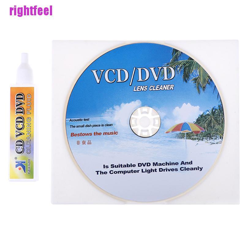 Rightfeel DVD VCD Player Laser Head Lens Cleaner Dry&Wet Disc Cleaning Kit Repair