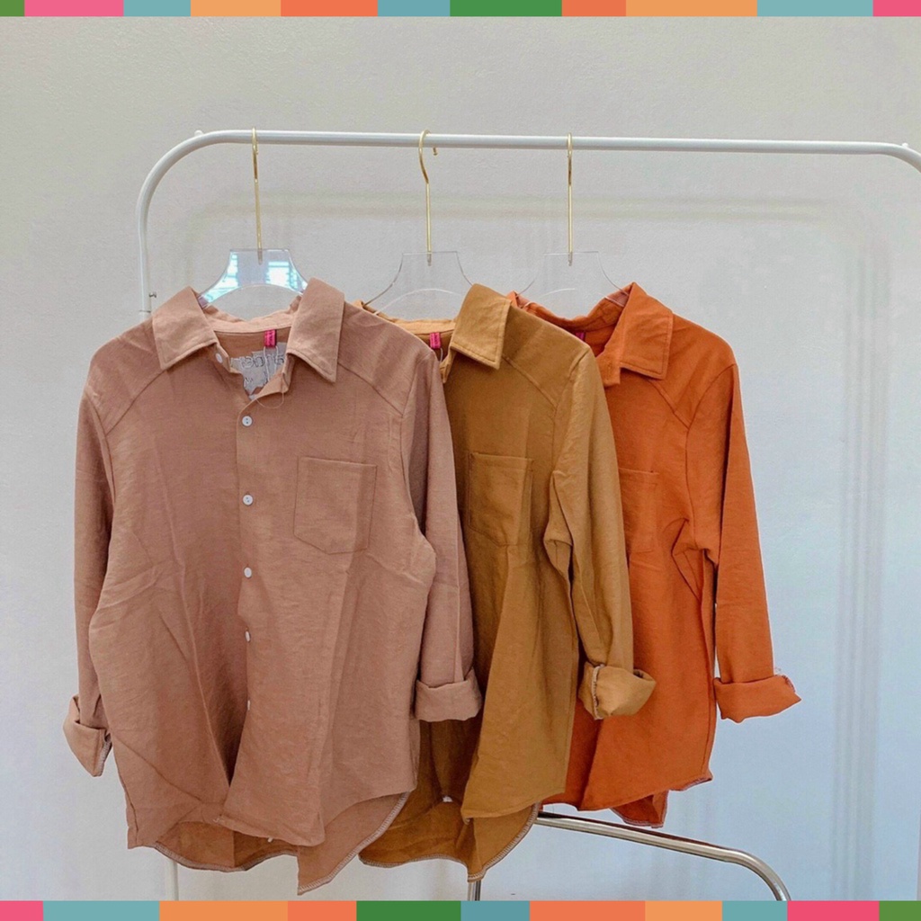 áo sơ mi nhung tăm AS04 , kiểu áo sơ mi ovesize fom thụng dáng unisex chuyensiquanaonugiare