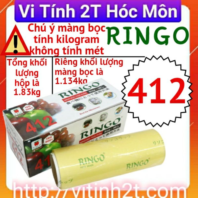 ( Hỏa tốc TpHCM) Màng bọc thực phẩm Ringo 412 khổ 30cm dài lên đến 300m