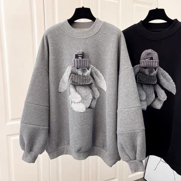 Áo Sweater Nỉ In Hình Thỏ Bông Siêu Xinh Nhiều Màu SW04
