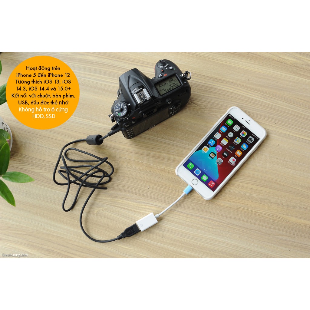 Cáp OTG iPhone hỗ trợ iOS 15 [Kết nối ổn định & Tốc độ cao]