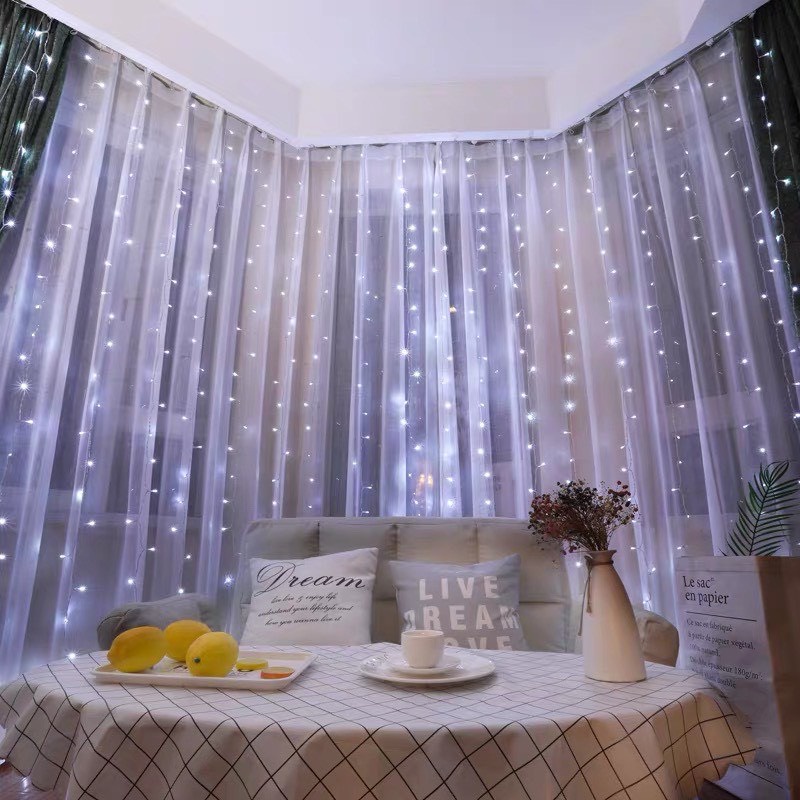 Đèn Led Không Chớp Nháy Xài Điện-8 Mét Bóng Đèn Led Đom Đóm Fairy Light Quấn Cây Sân Vườn Trang Trí Tiệc Lễ Tết Noel