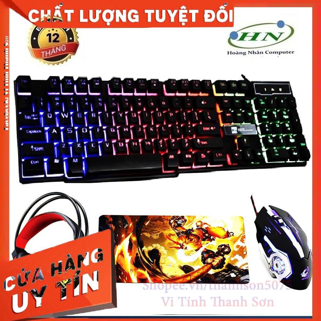 Bộ bàn phím giả cơ R8 1822 + Chuột Game và Tai Nghe Led HS + Kèm Lót Chuột Lớn