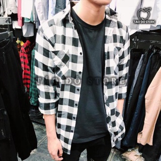 (NHIỀU MÀU) Áo sơ mi cổ bẻ kẻ caro (FLANNEL CARO) - SMT08