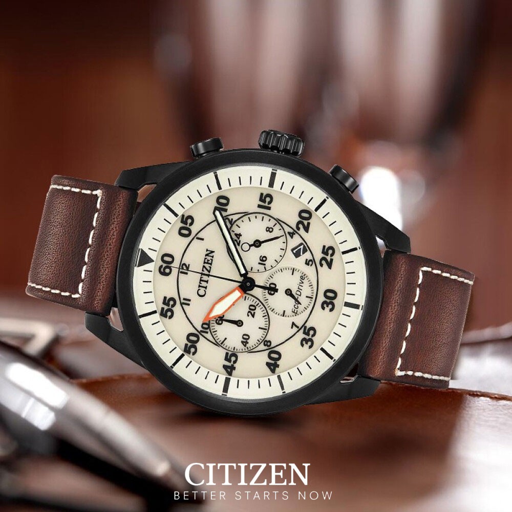 Đồng Hồ Nam Citizen Dây Da CA4215-04W - Mặt Trắng