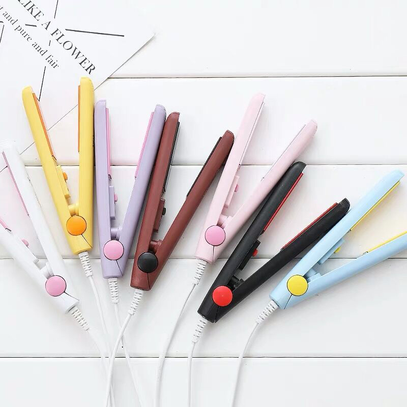 【CELE】Curling Rod Hair Straightener Student Mini Electric Splint Straight Curl Dual-use Bangs Straight Curler