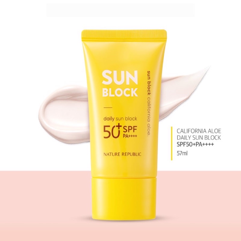 Kem chống nắng nâng tông NATURE REPUBLIC California Aloe Daily Sunblock SPF50 57ml