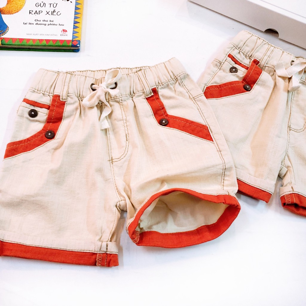 Quần bé trai Zara viền cam đỏ