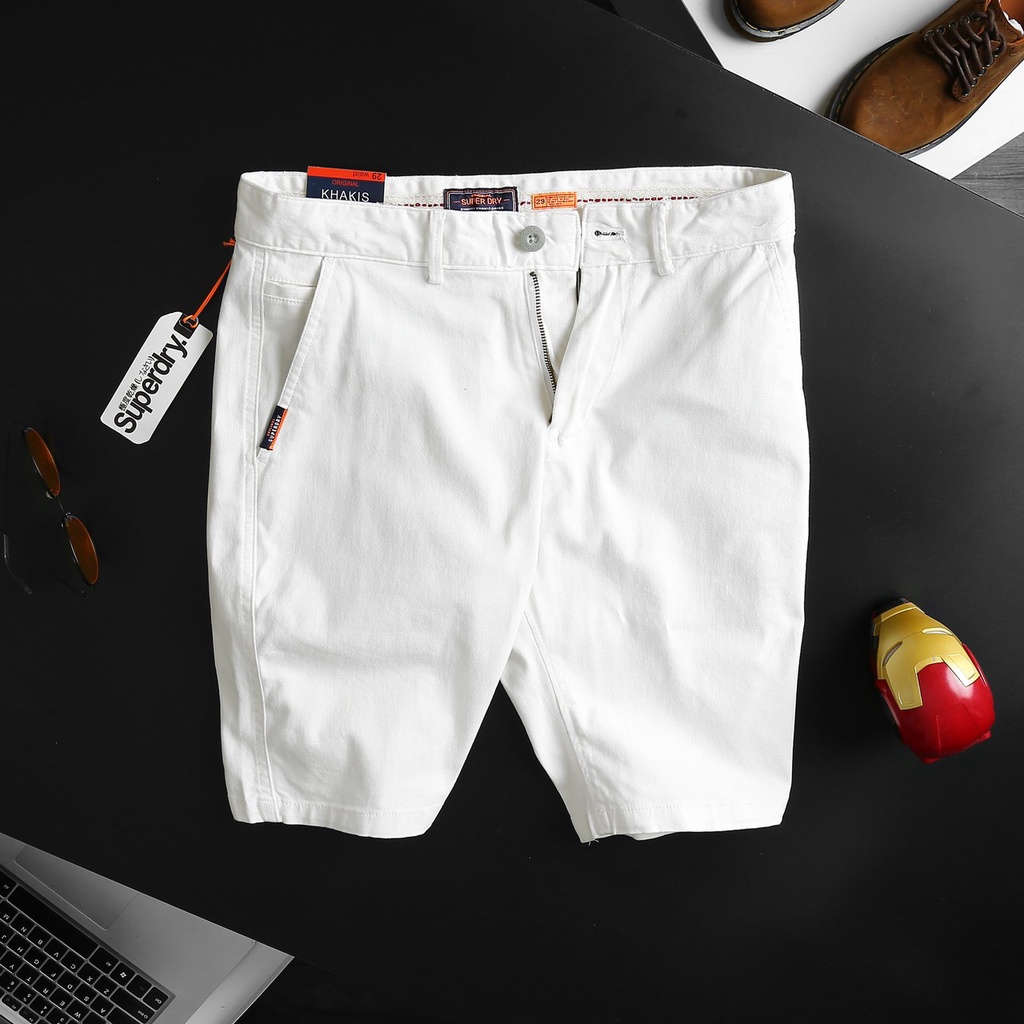Quần Short Kaki Nam SuperDry chất vải Cao Cấp DV Nhẹ Mát - Hàng Xuất Xịn 6 Màu