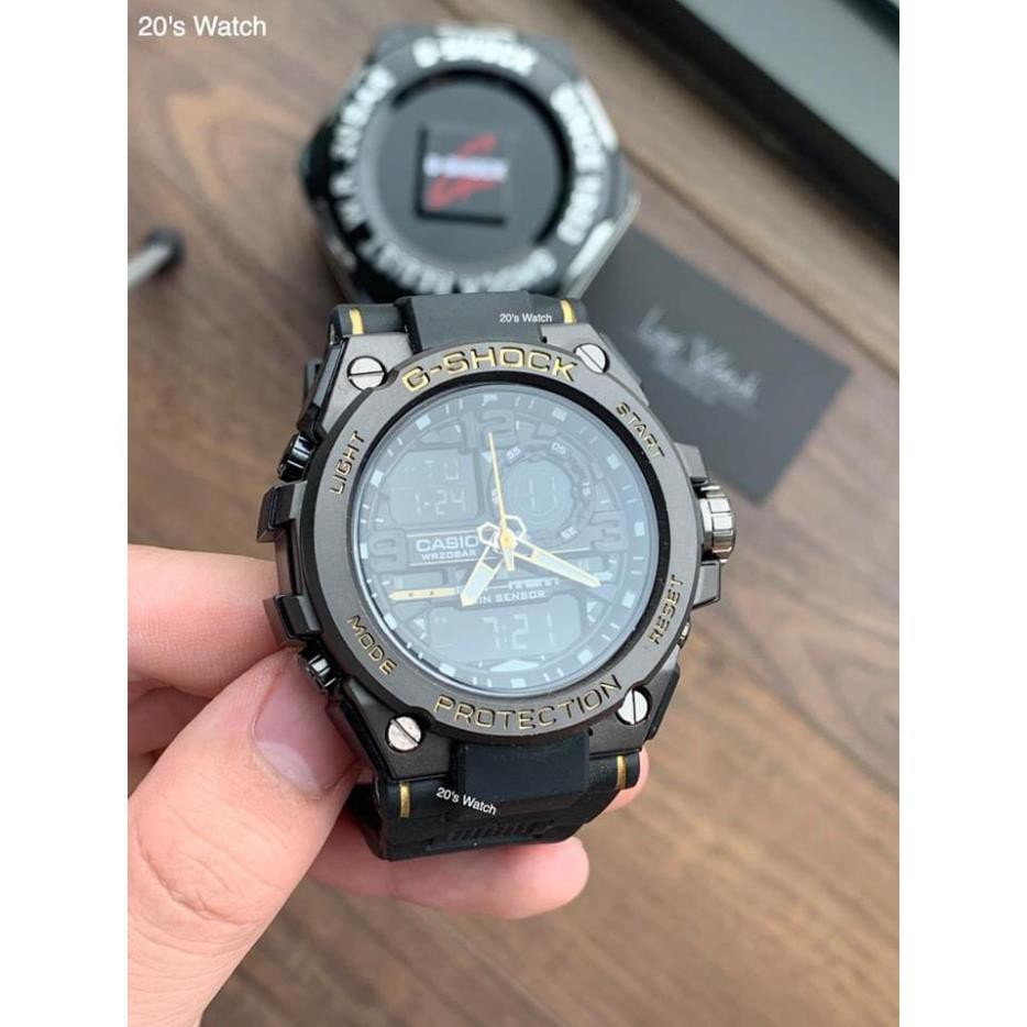 Đồng hồ nam G-shock  GTS 8600 Original –Chống nước 3ATM Viền Thép không gỉ, Hai máy độc lập, Bấm giờ, đèn LED Đa múi giờ | BigBuy360 - bigbuy360.vn