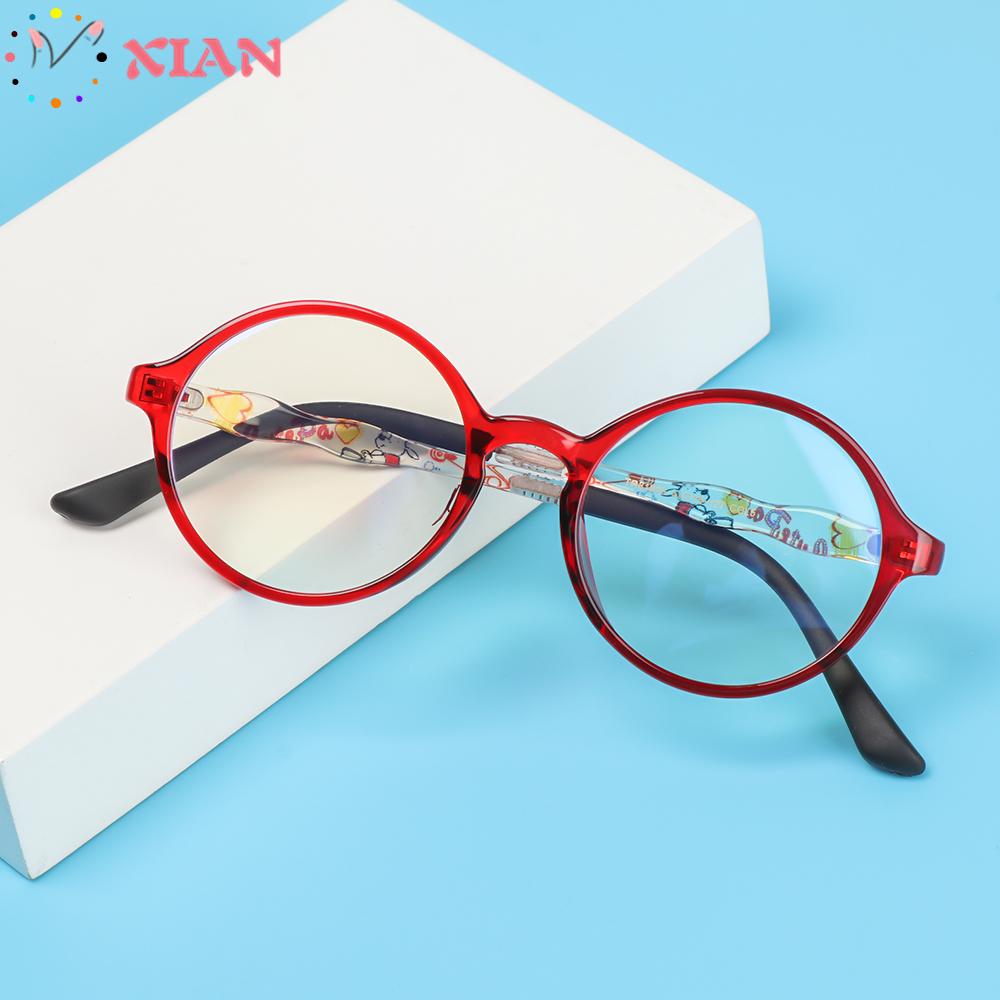 XIANSTORE Fashion Comfortable Eyeglasses TR90 Anti-blue Light Kids Glasses Portable Online Classes Computer Children Boys Girls Eye Protection Ultra Light...