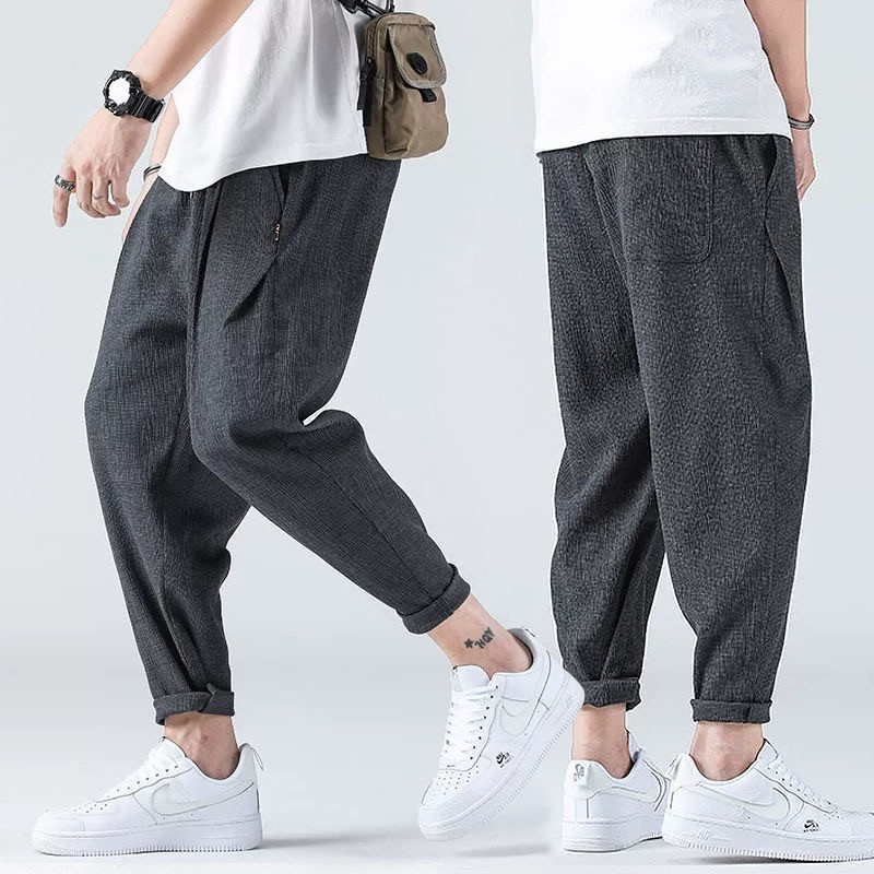 Quần Harem Lụa Mỏng Dáng Rộng Nhanh Khô Thời Trang Mùa Hè Cho Nam Giới