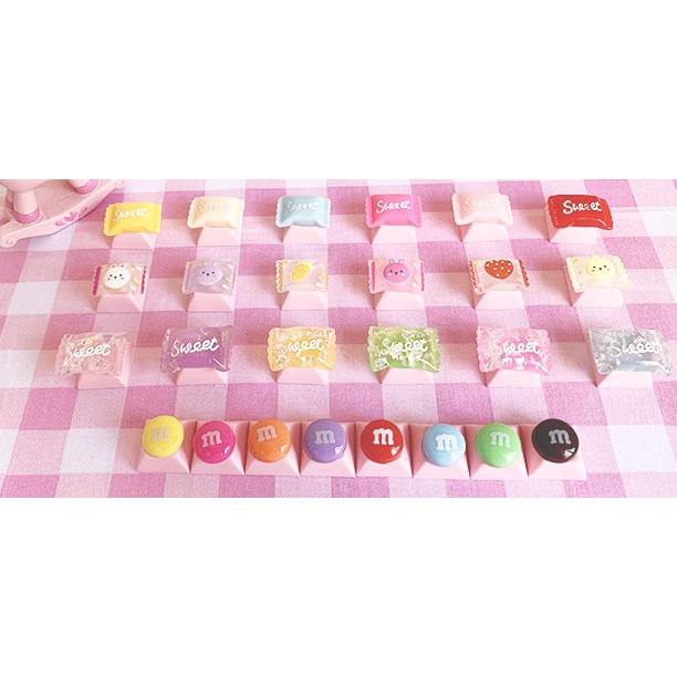 Keycap Candy Kẹo Lấp Lánh OEM R4 Nút Bàn Phím Cơ