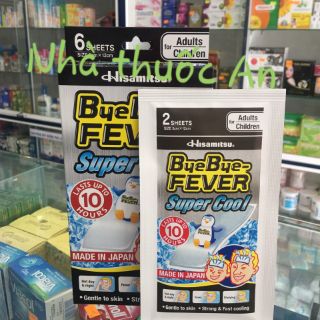 (1 gói) Miếng dán hạ sốt bye bye fever